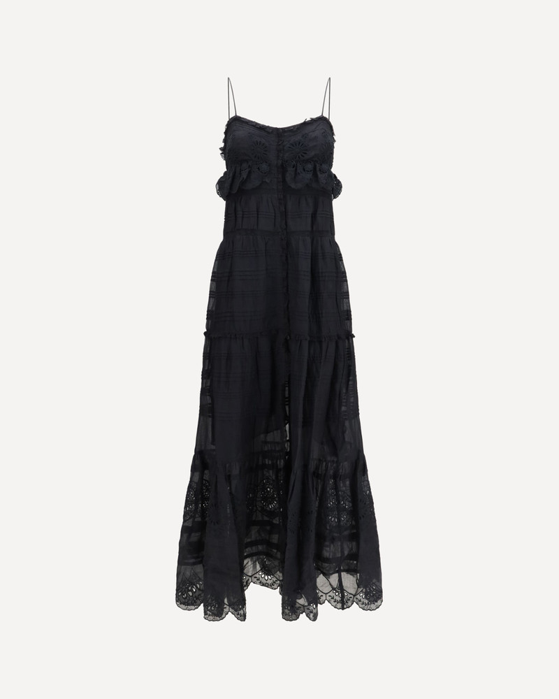 Paule long ruffled Dress 1
