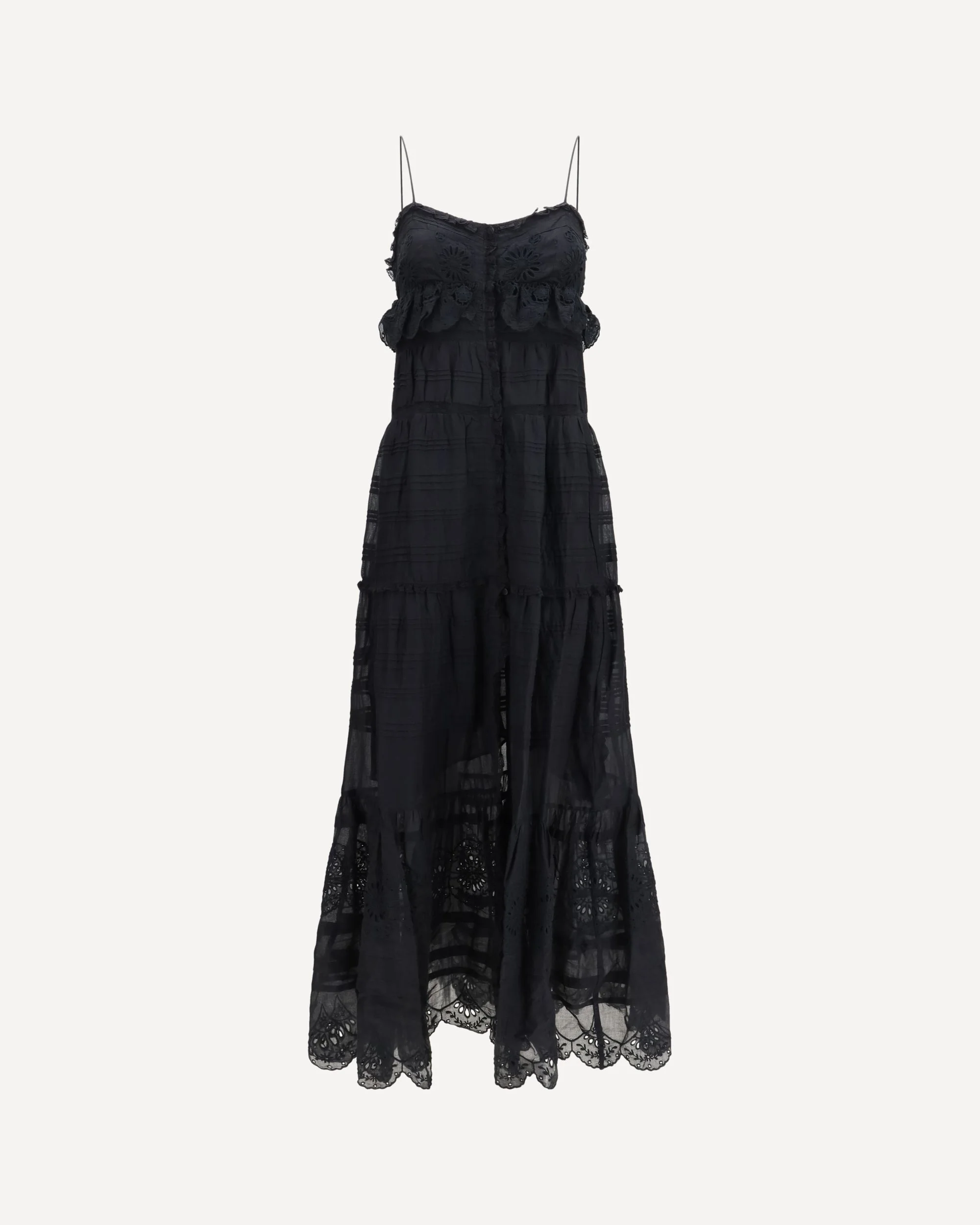 Paule long ruffled Dress - 1