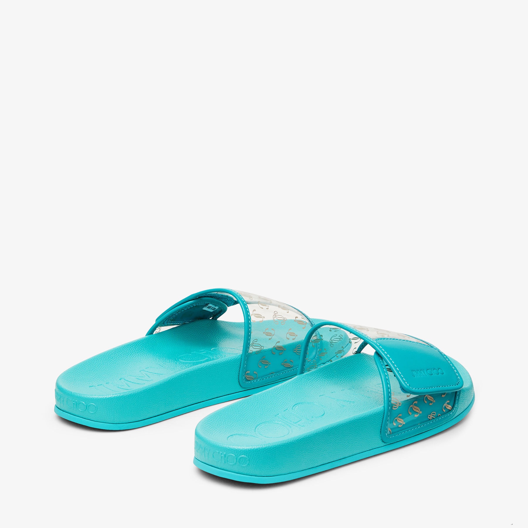 Fitz/F
Clear JC Plexi and Malibu Leather Slides - 6