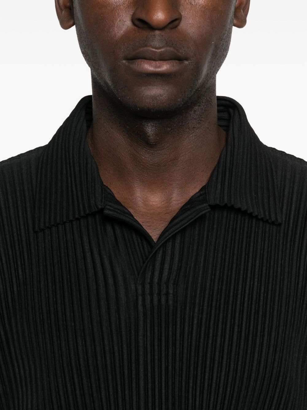 Homme Plisse' Issey Miyake Men Bottoned Long Sleeves Polo - 3