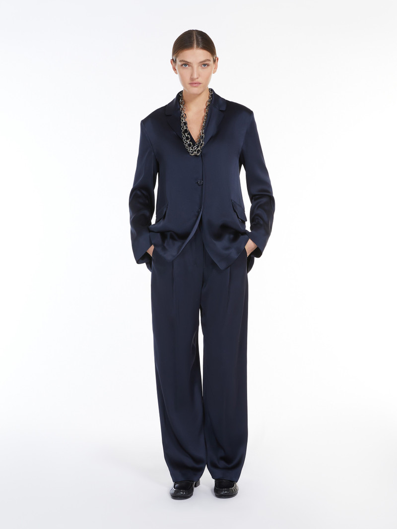 'S Max Mara GUIDO Single-breasted satin jacket outlook