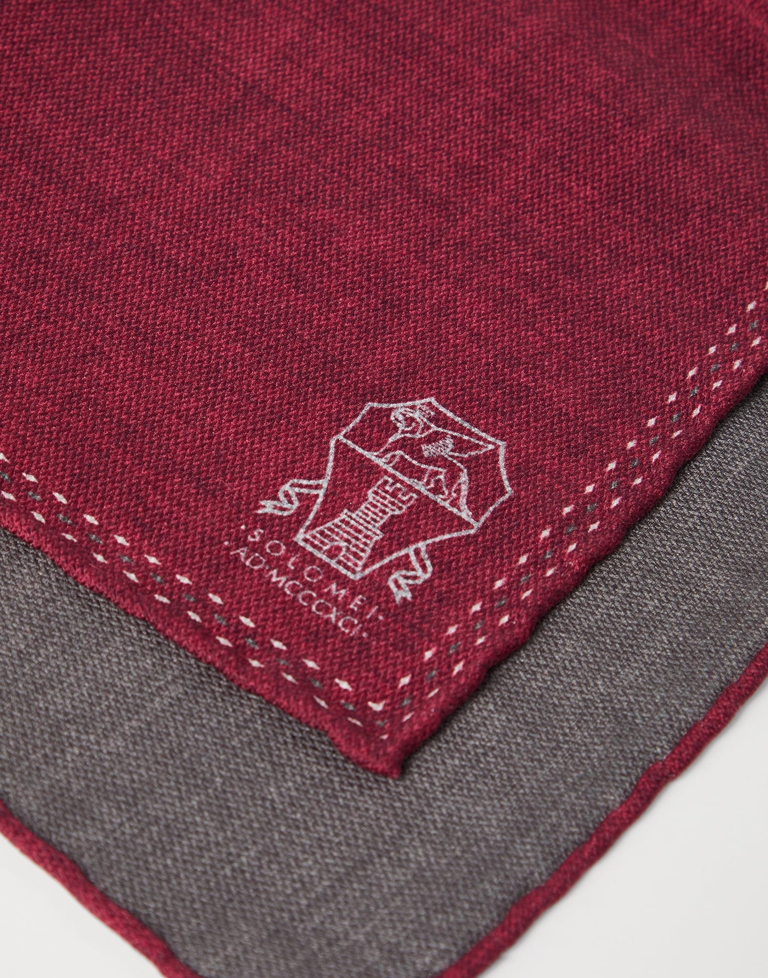 Silk pocket square with printed logo - 2
