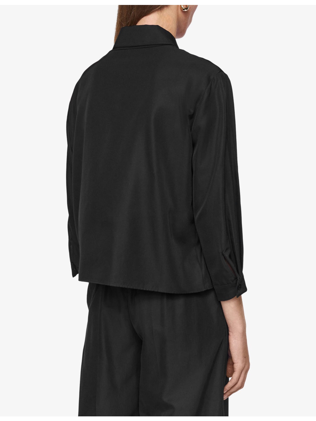 Satie Patch-Pocket Relaxed-Fit Cotton And Silk-Blend Shirt - 4