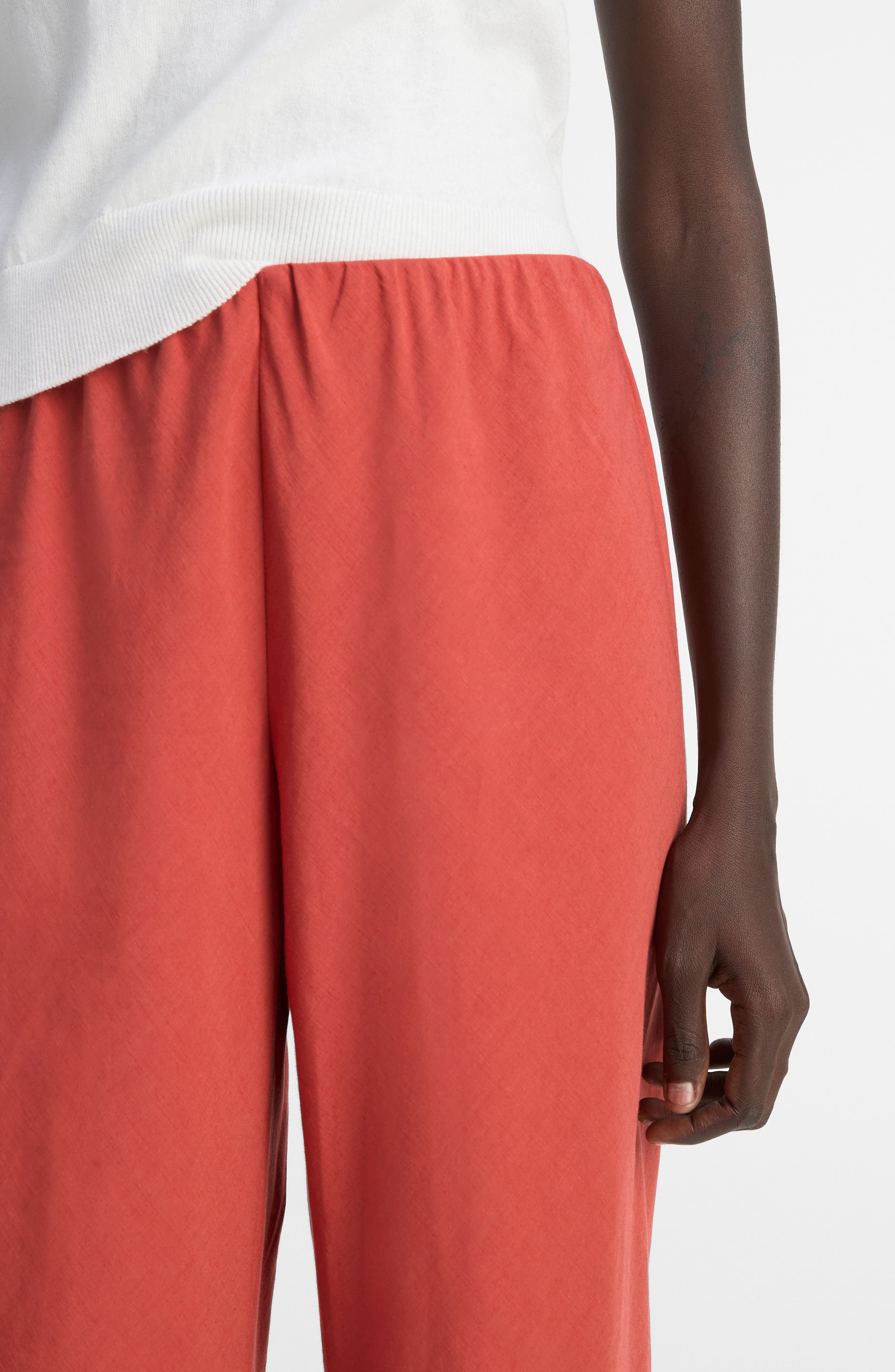 Vince Cotton Blend Wide Leg Pants in Terra at Nordstrom - 4