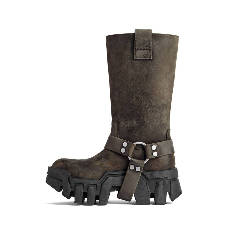 BALENCIAGA Women's Bulldozer Harness Boot in Black outlook