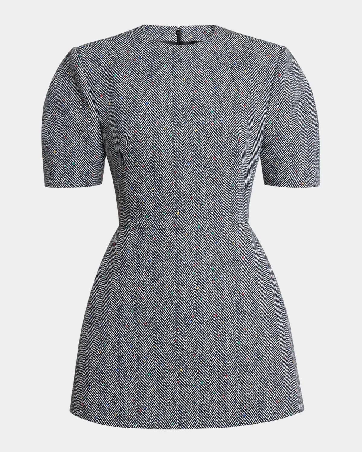 Cotton Twill Herringbone Mini Dress - 1