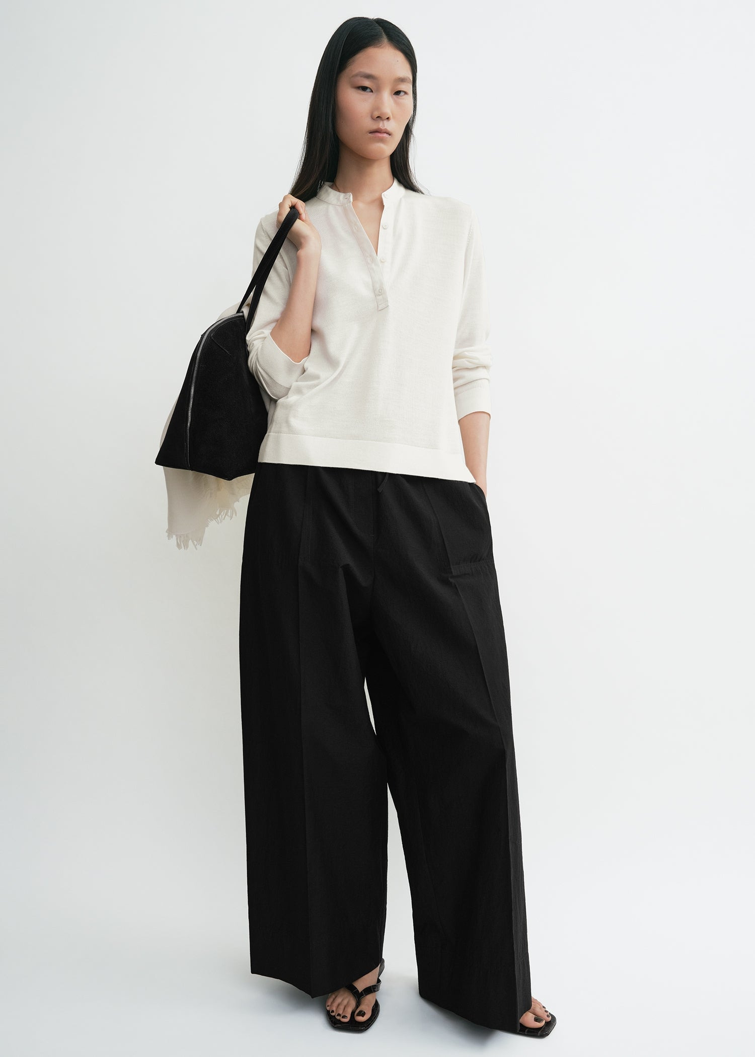 Wool silk knit off-white - 2