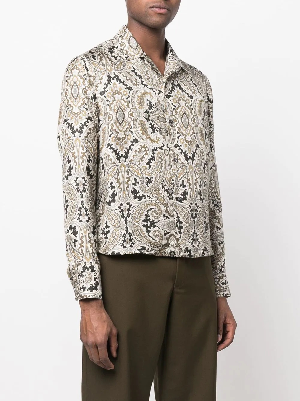 paisley-print silk shirt - 3