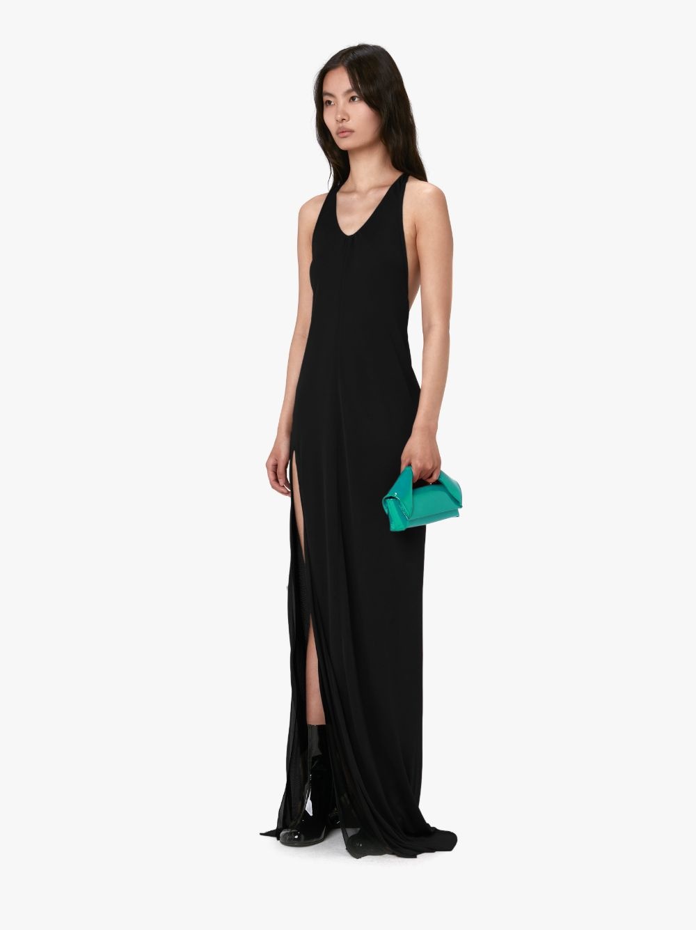 HALTERNECK SLIT DRESS - 4