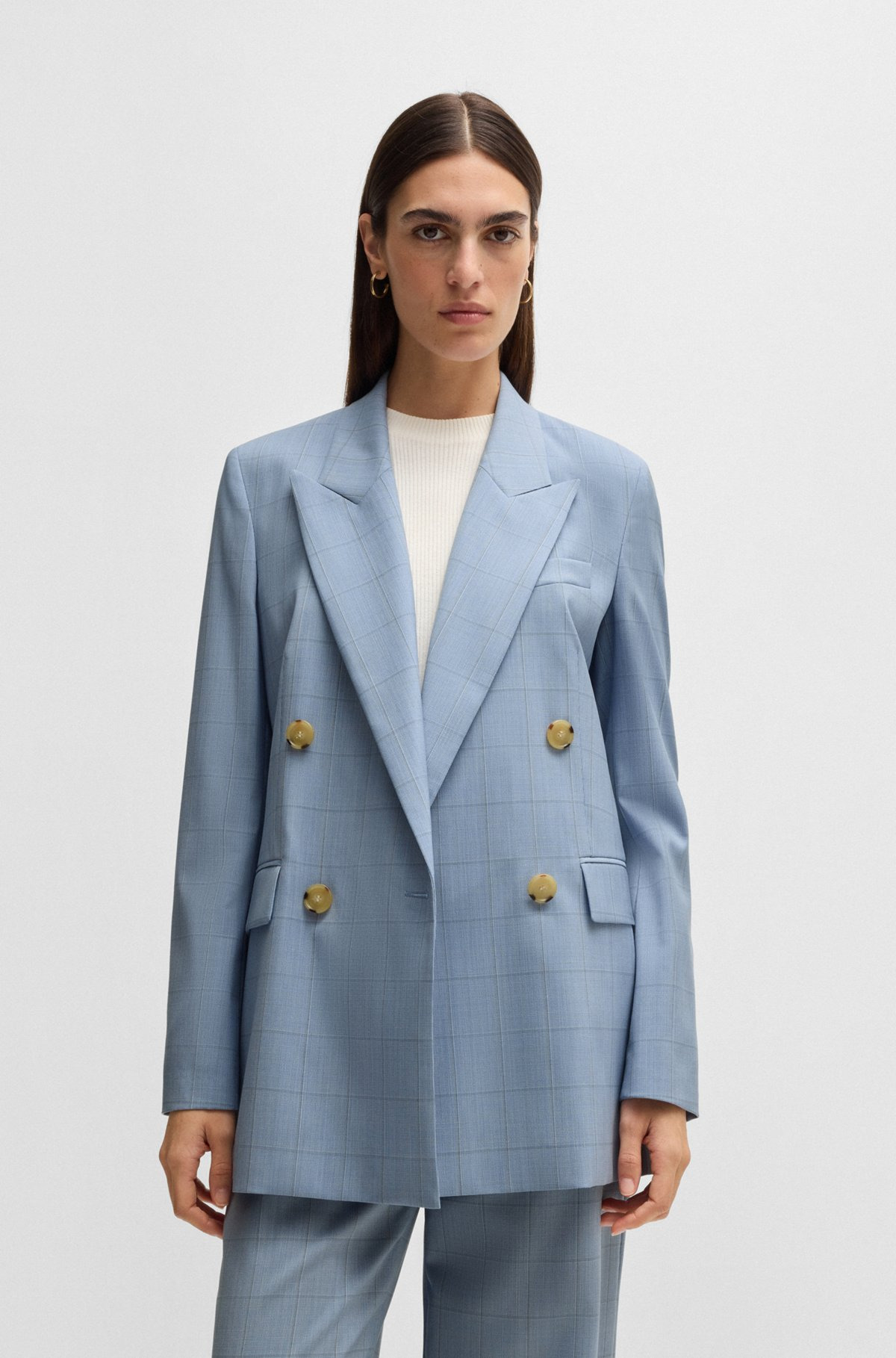 REGULAR-FIT SUIT JACKET IN CHECKED WOOL - 2