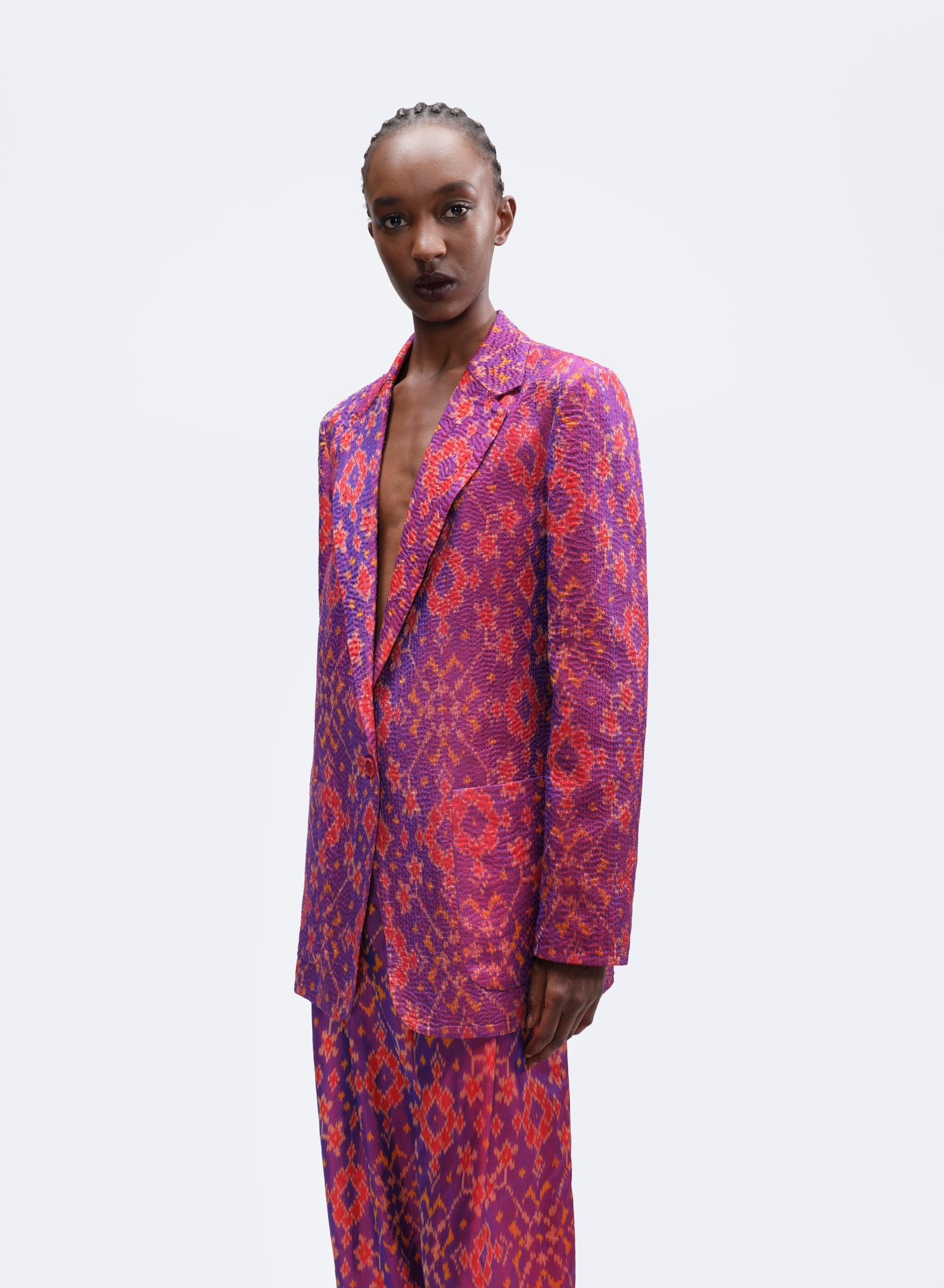 BLAZER IN IKAT WEAVE - 5
