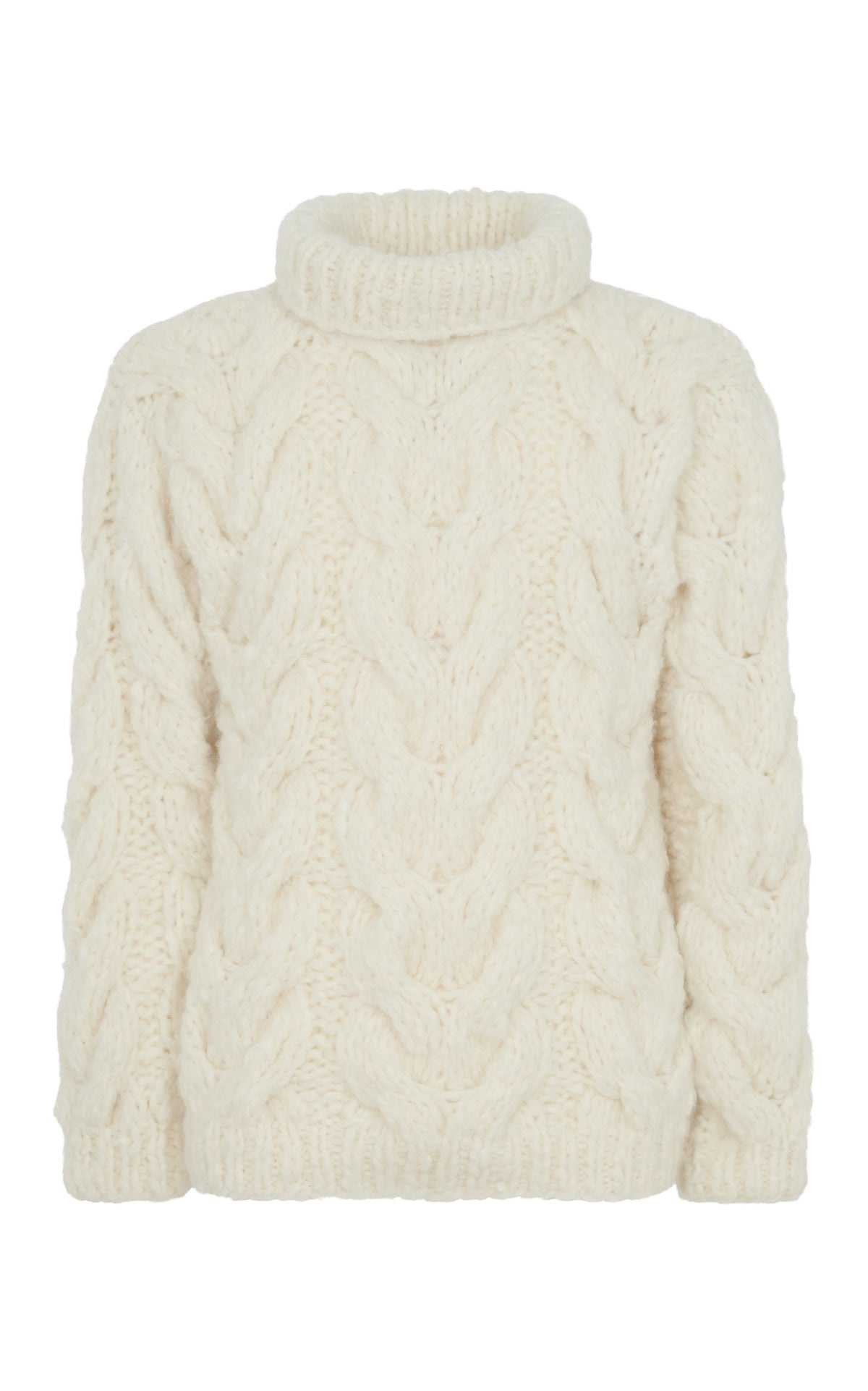 Ray Knit Sweater in Ivory Welfat Cashmere - 1