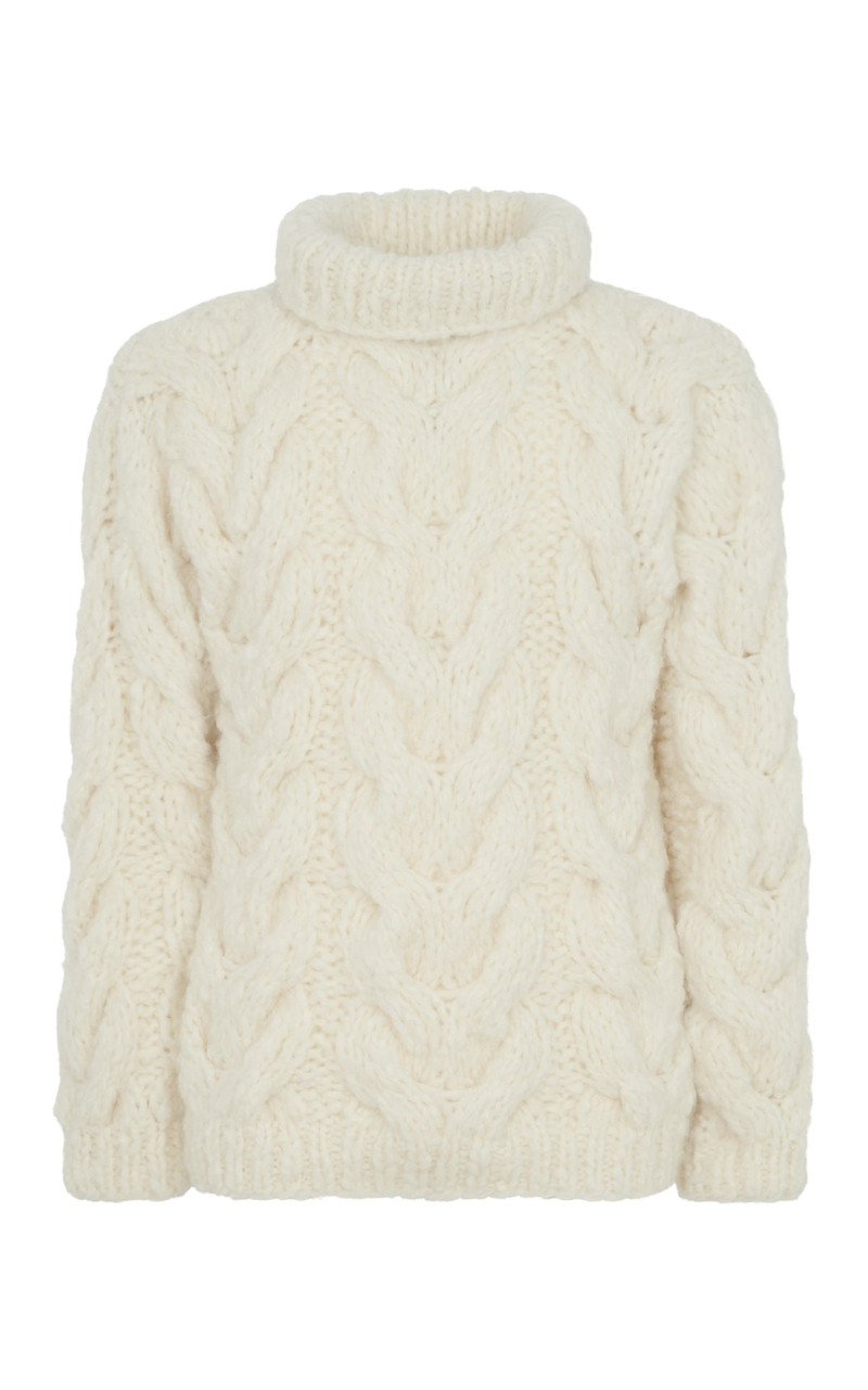 Ray Knit Sweater in Ivory Welfat Cashmere 1