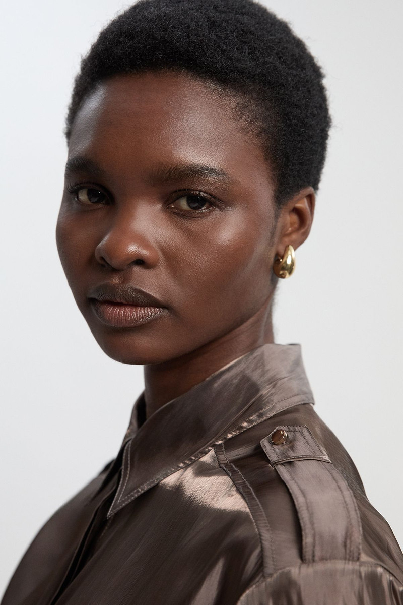 Metallic Woven Collared Shirt 3