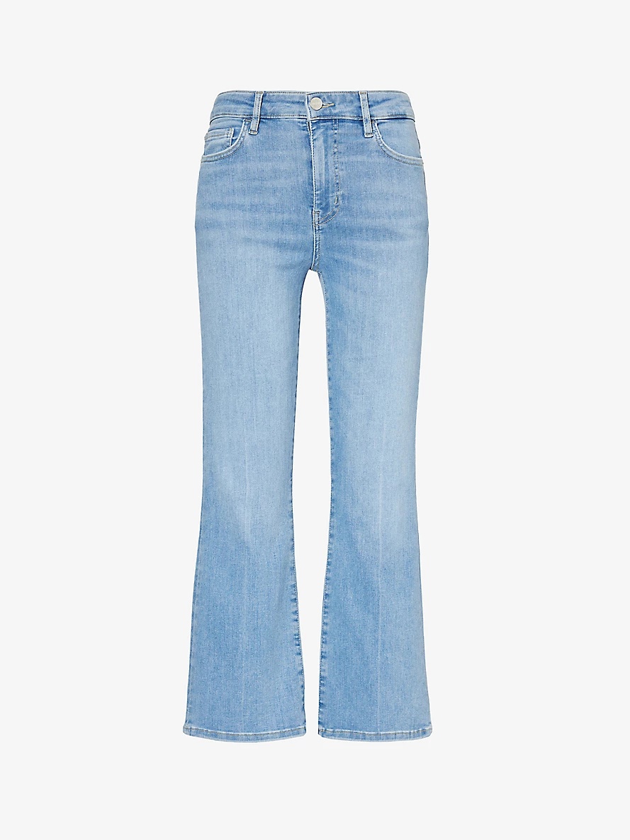 Le Crop Mini straight-leg high-rise organic denim-blend jeans - 1