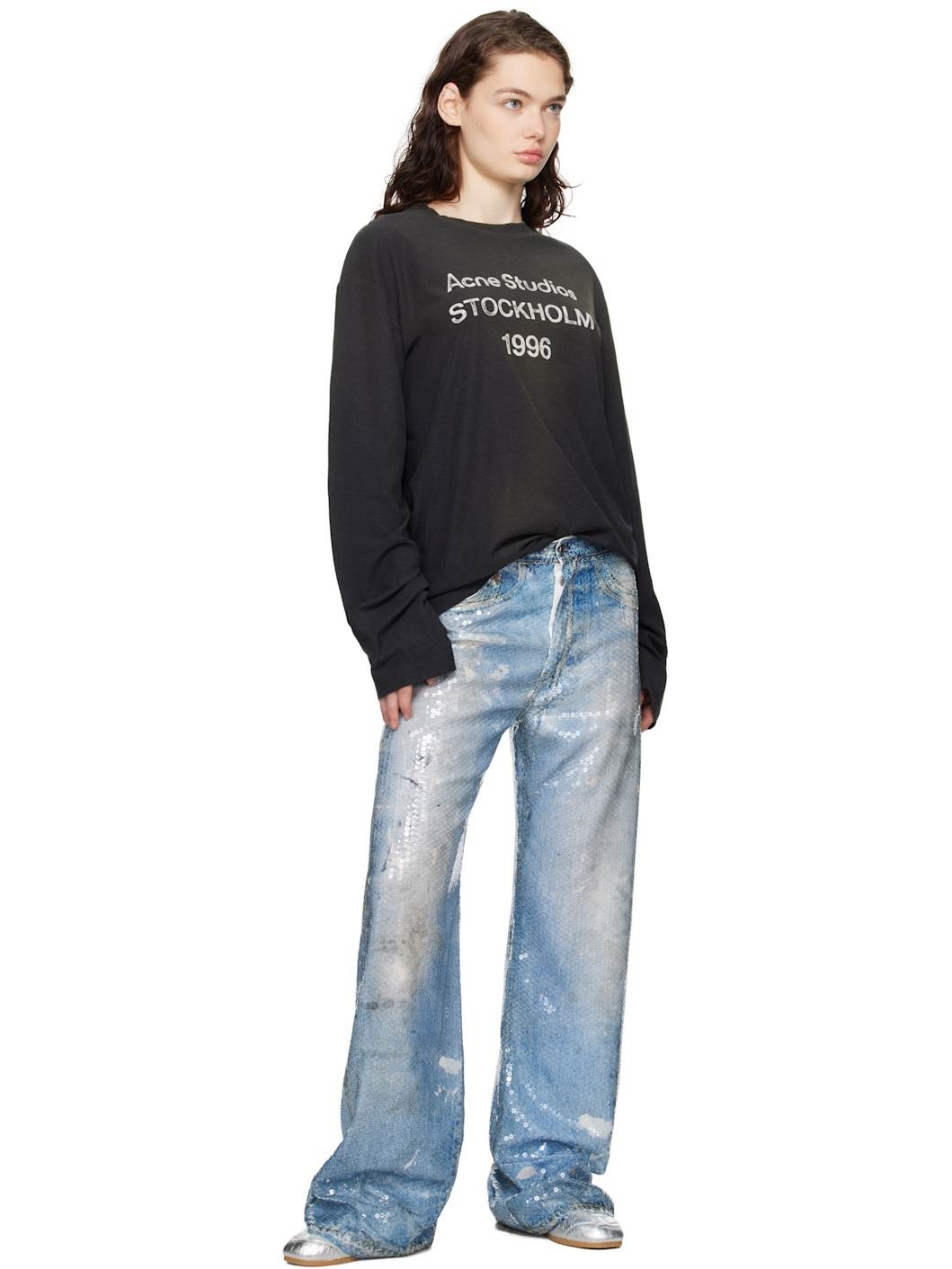 Black Relaxed Fit Logo T-shirt - 4