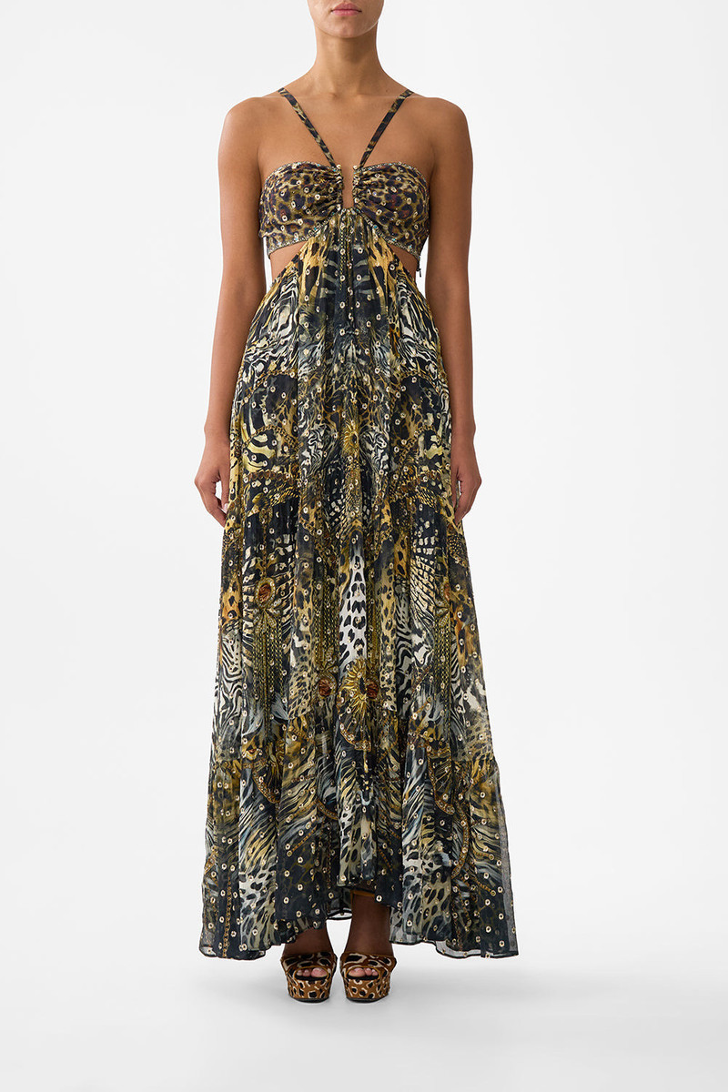 CAMILLA GATHERED CUT OUT DRESS outlook