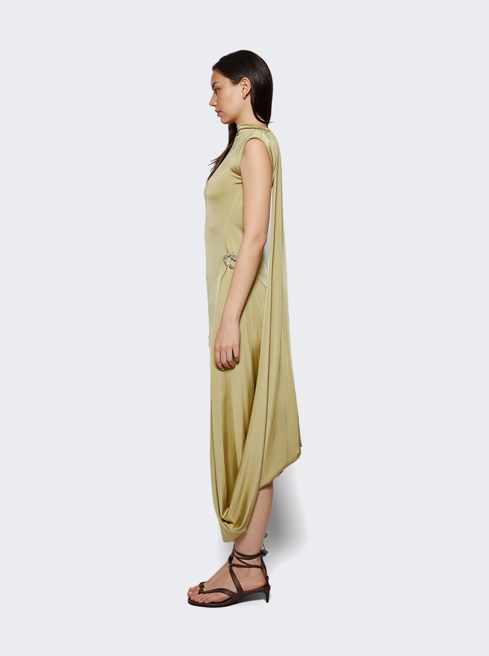 Sleeveless Midi Dress Pistachio - 3