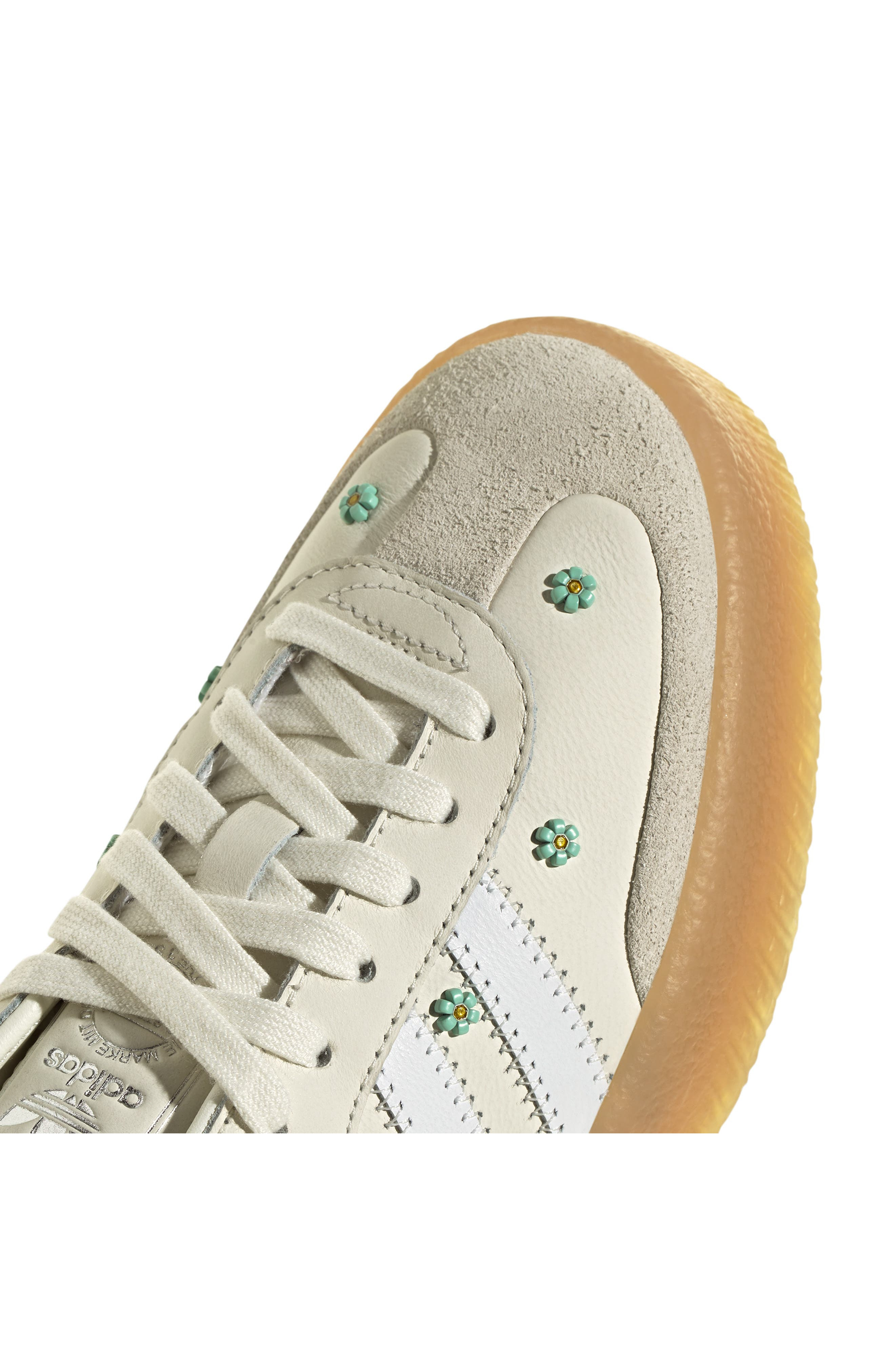 adidas Sambae Sneaker in Off White/White/Clear Mint at Nordstrom - 8