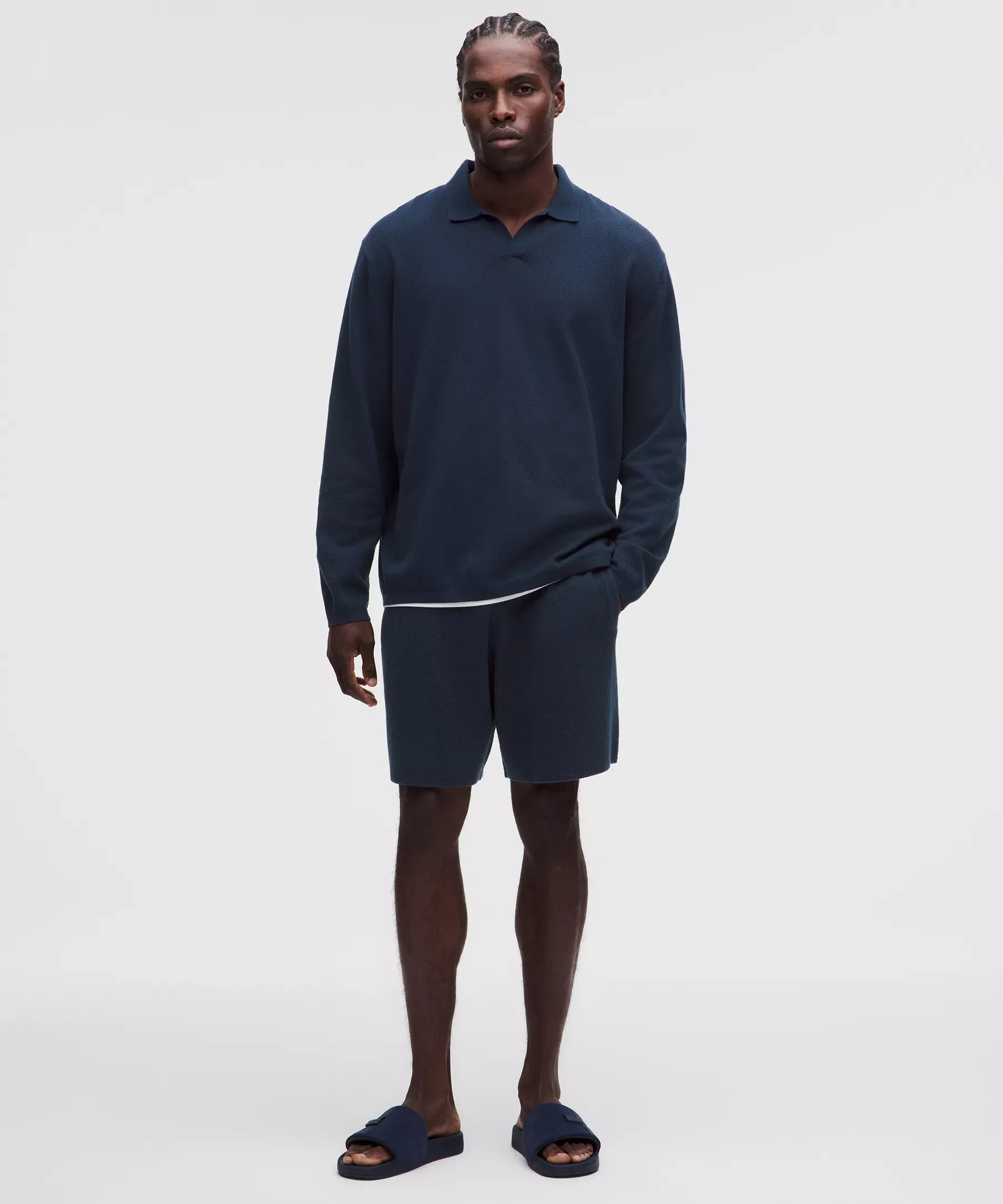 Cotton-Blend Knit Short 7" - 1