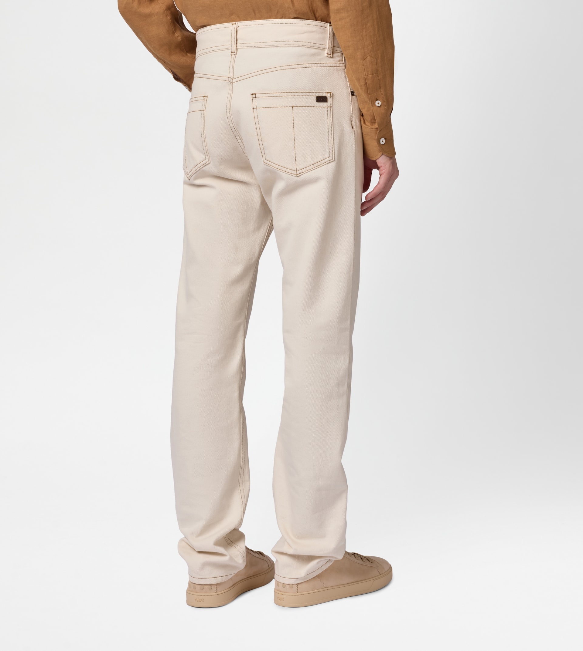 5 POCKET JEANS - BEIGE - 4