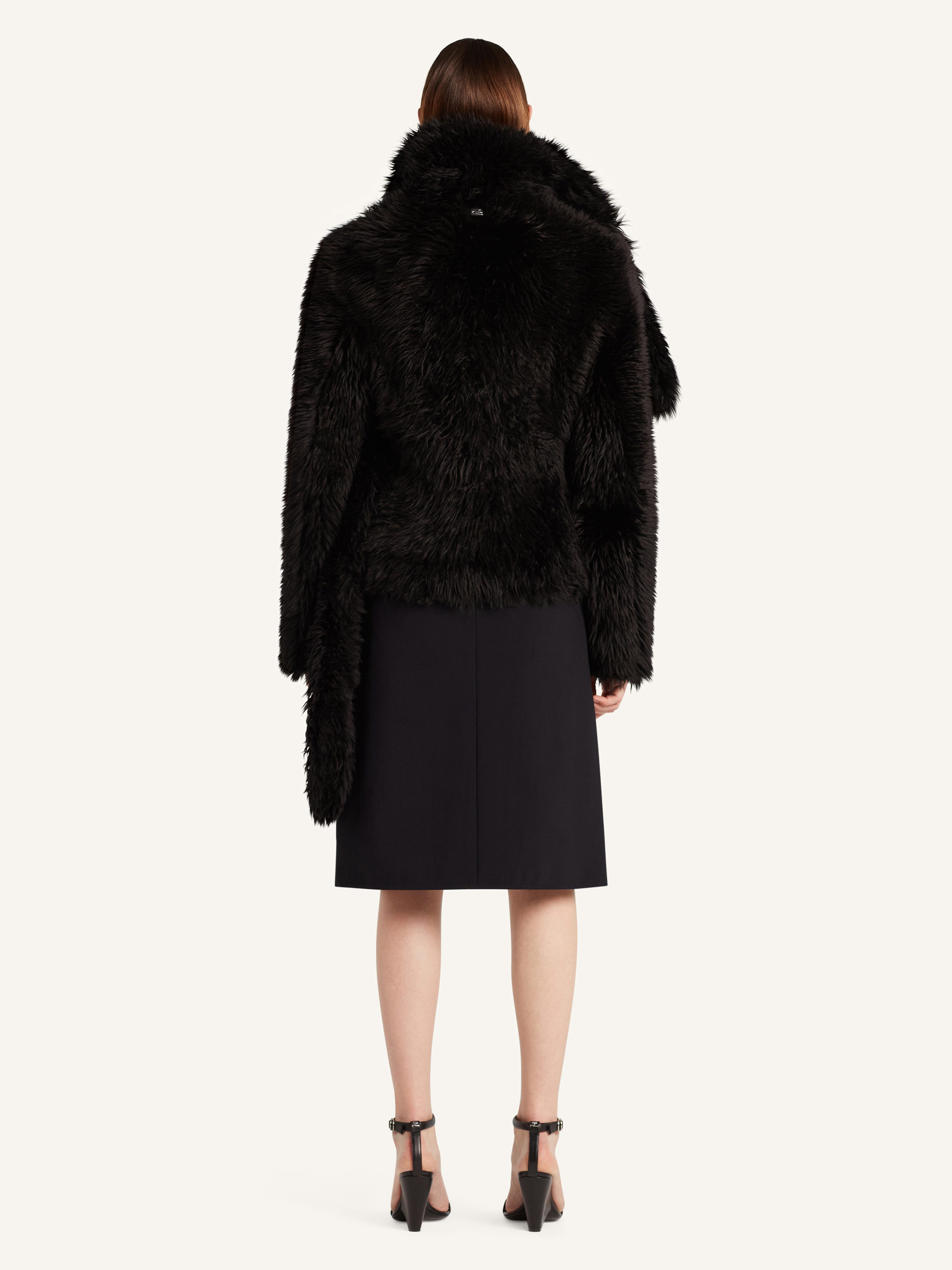 SHEARLING BELTED COAT - 5