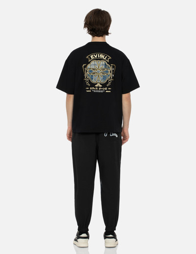 EVISU LOGO AND SEAGULL PATCHWORK APPLIQUÉ LOOSE FIT JOGGERS outlook