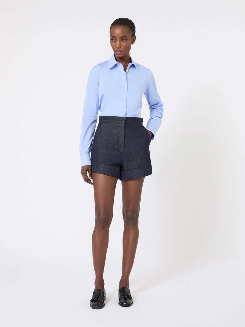 Max Mara Cotton poplin shirt - LIGHT BLUE outlook
