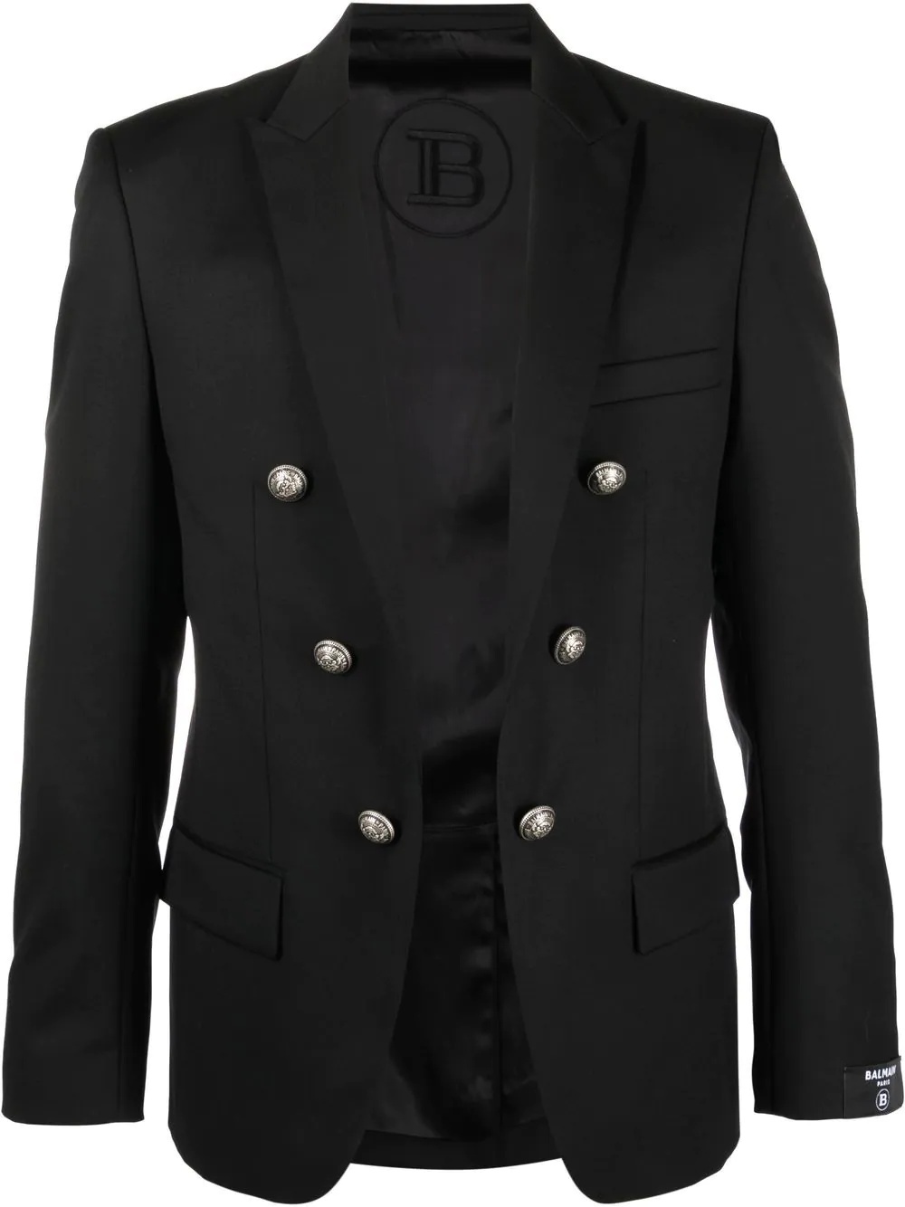 button-detailing slim blazer - 1