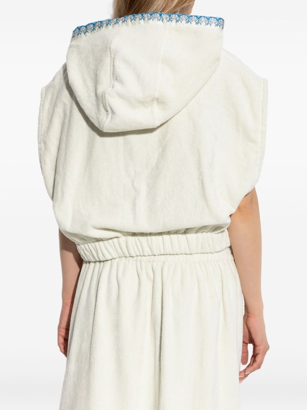 hooded cropped top - 4