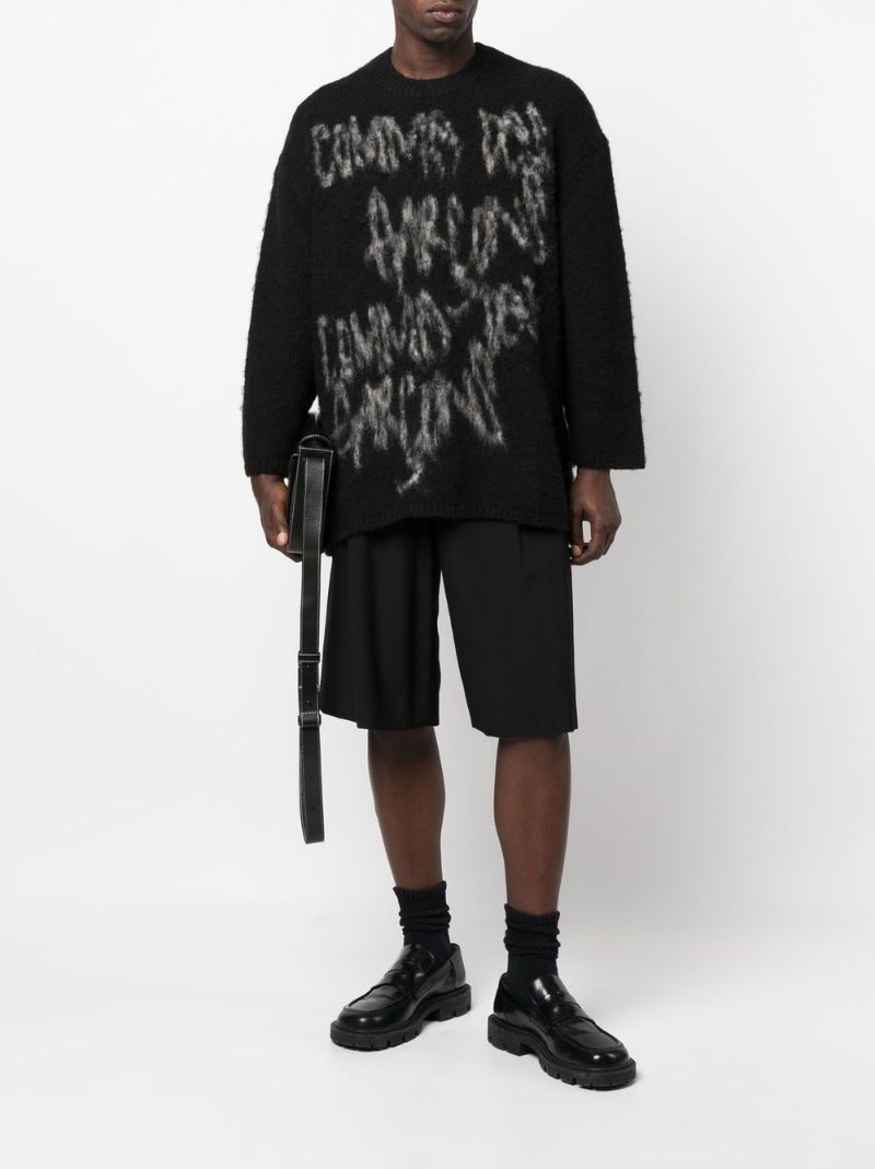 Comme des Garçons Homme Plus intarsia-knit wool jumper outlook