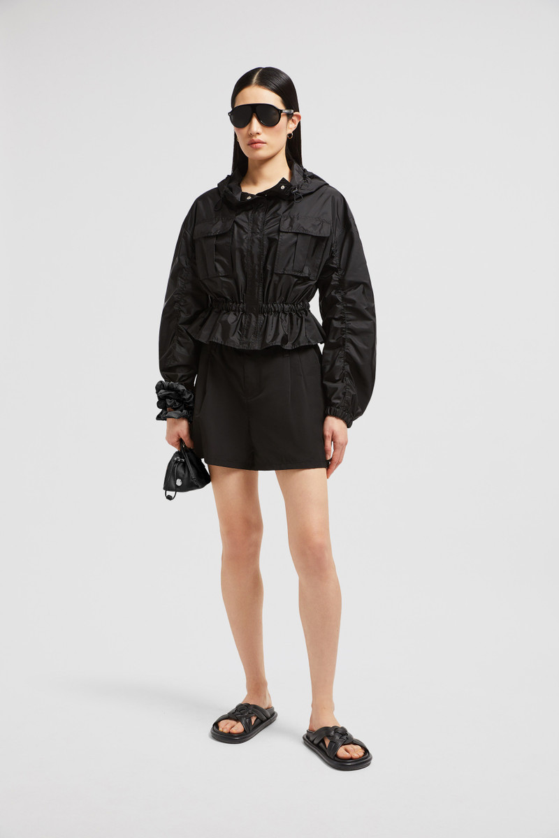 Moncler Curton Hooded Peplum Jacket outlook