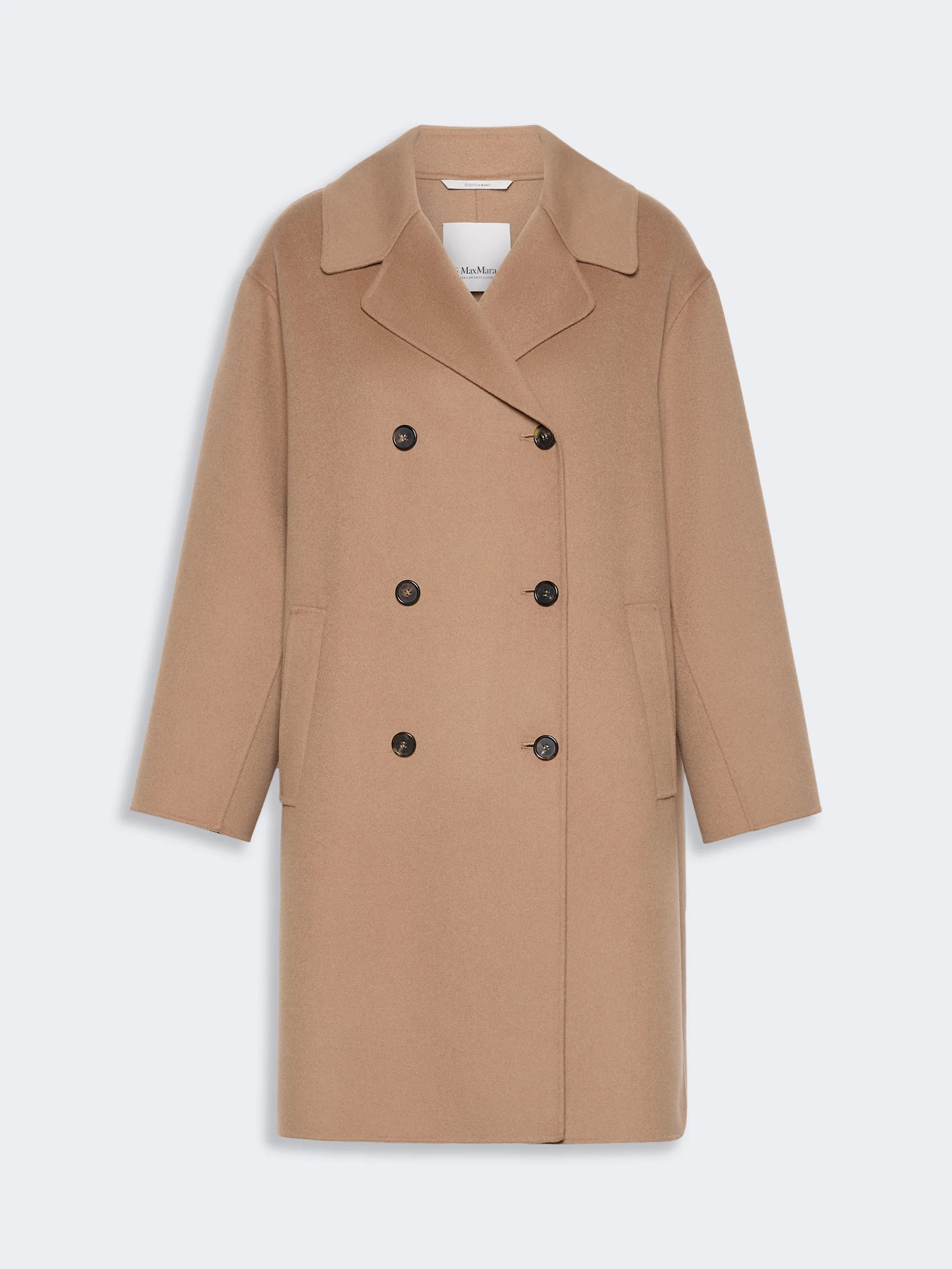 MAGNOLIA Double-breasted wool midi coat - CAMEL - 1