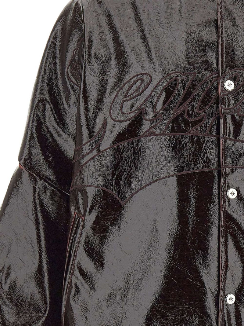 Leggenda Due embroidered logo striped jacket 4