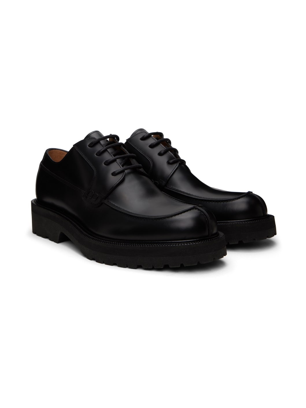 Black Moc Toe Derbys - 3