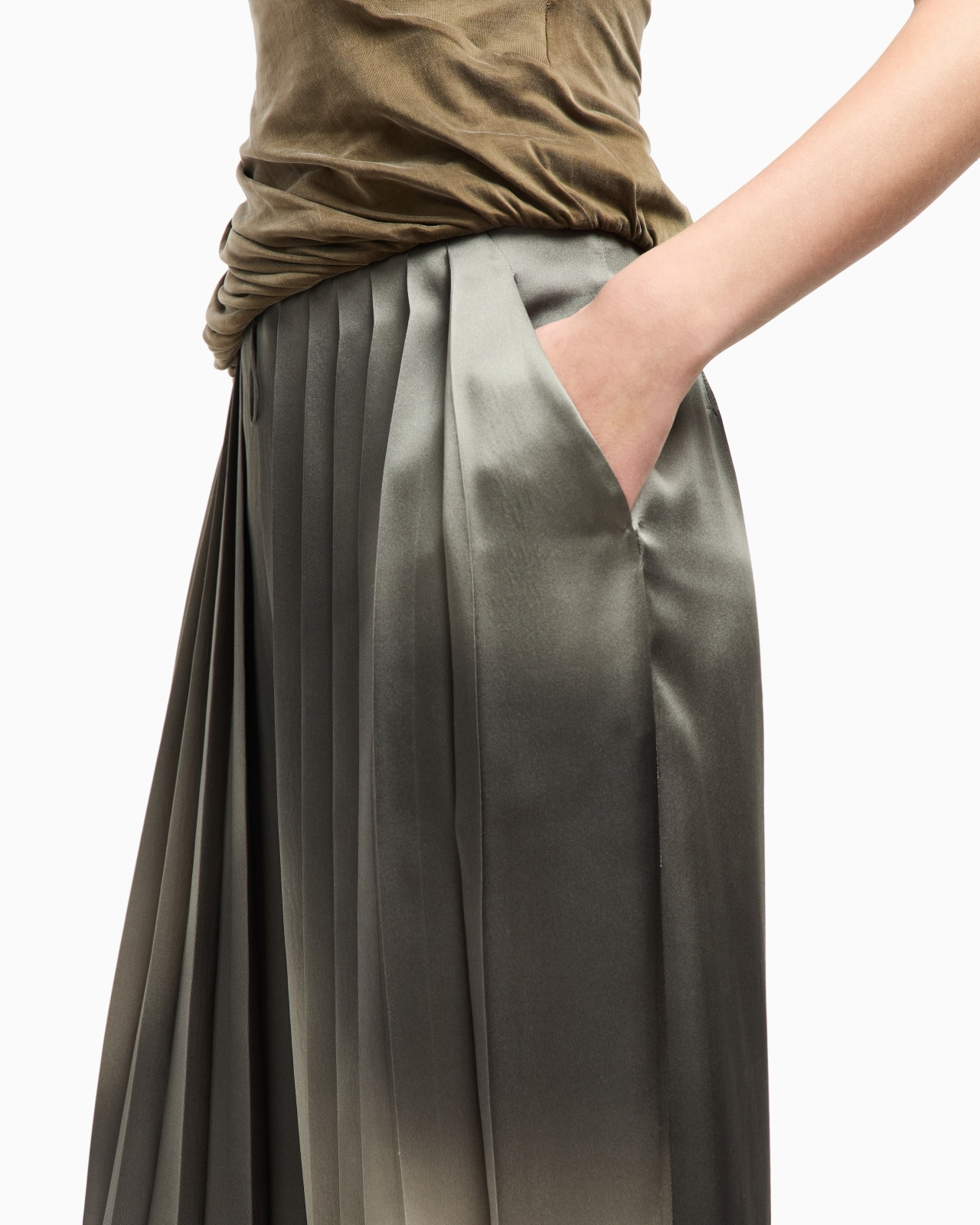 PRINTED SILK SATIN TROUSERS - 5