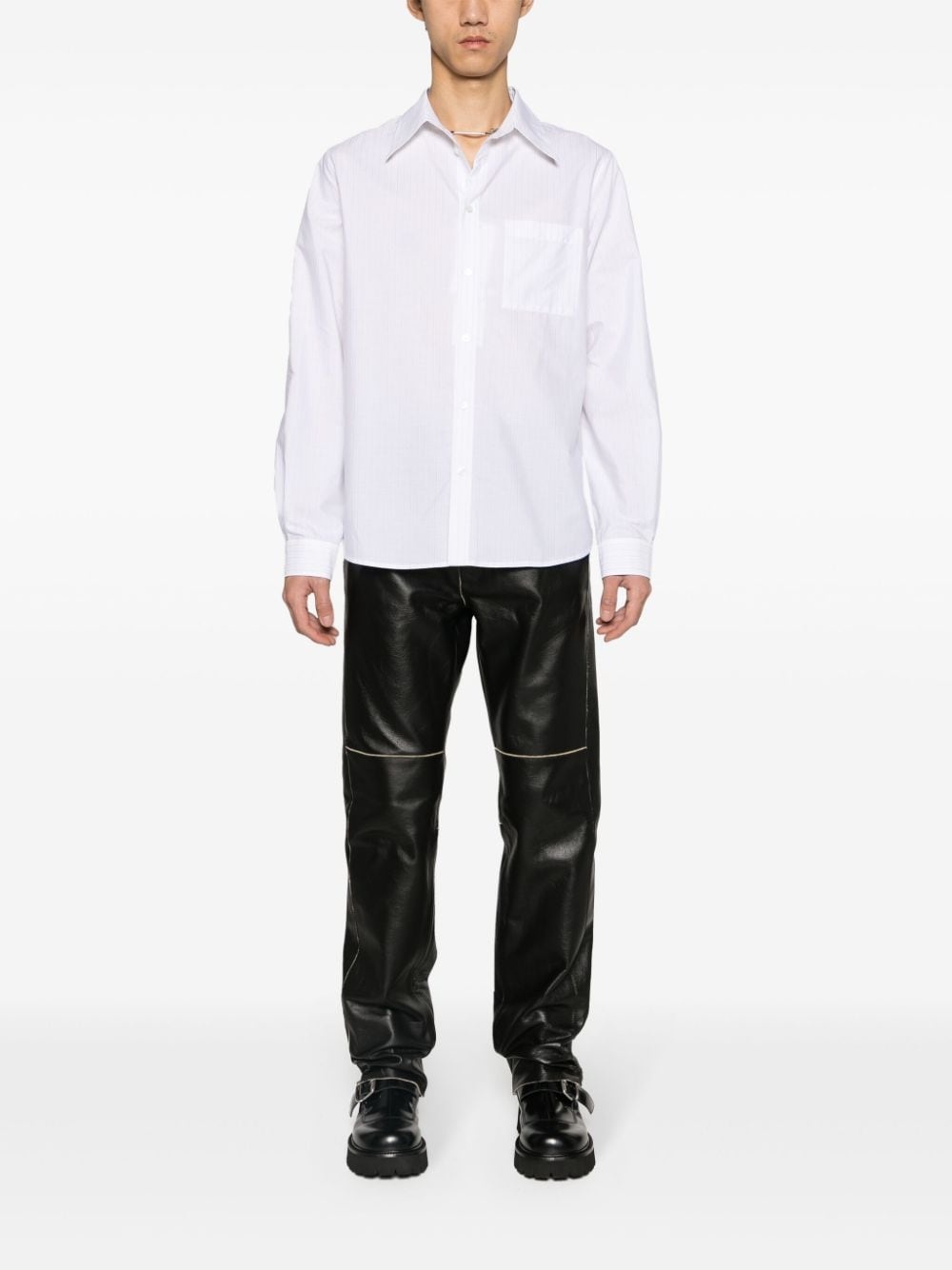 pinstriped cotton shirt - 2