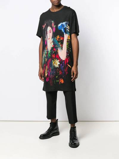 Yohji Yamamoto oversized print T-shirt outlook