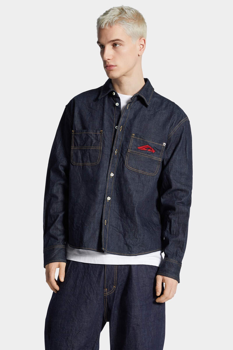 ICON BOXY DENIM SHIRT - 3