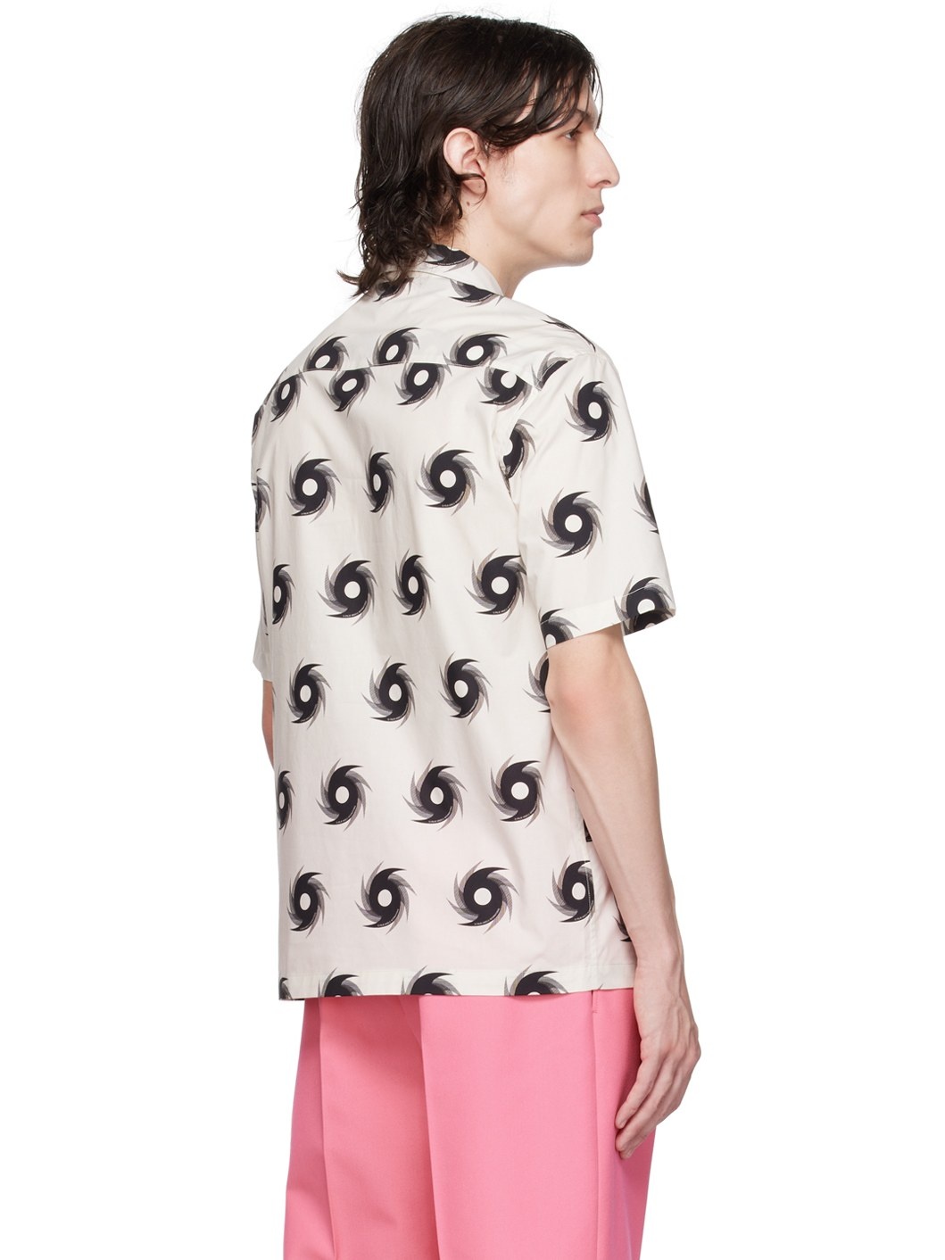 White & Black Printed Shirt - 3