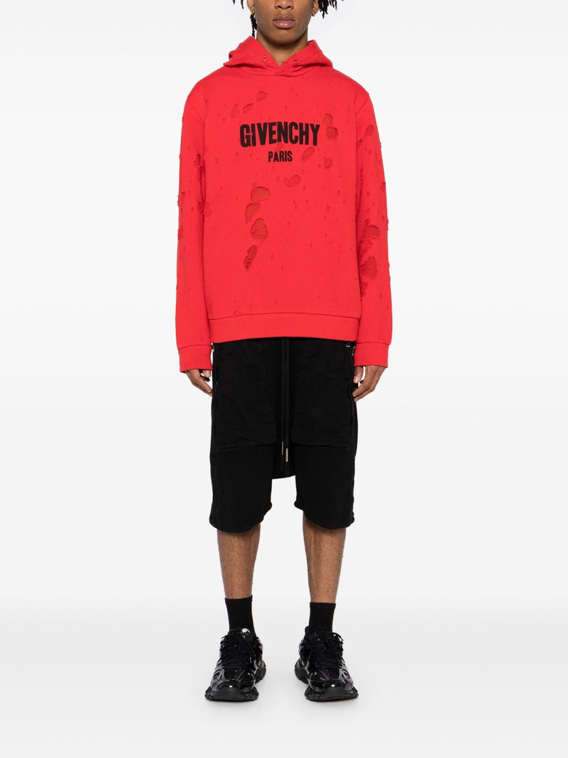 Givenchy distressed-effect hoodie outlook