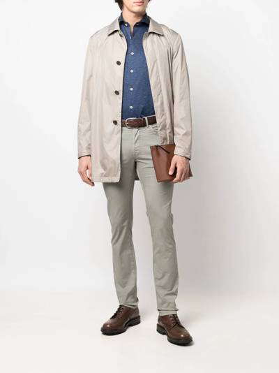 Canali long-sleeve chambray shirt outlook