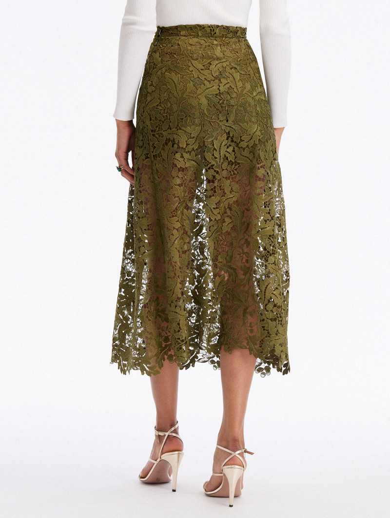 Oscar de la Renta ACORN GUIPURE MIDI SKIRT outlook