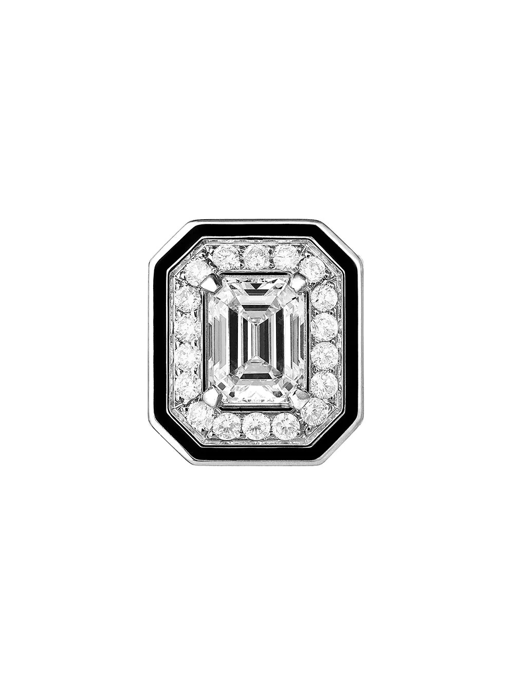 18kt white gold diamond Vendôme Liseré stud earrings - 2