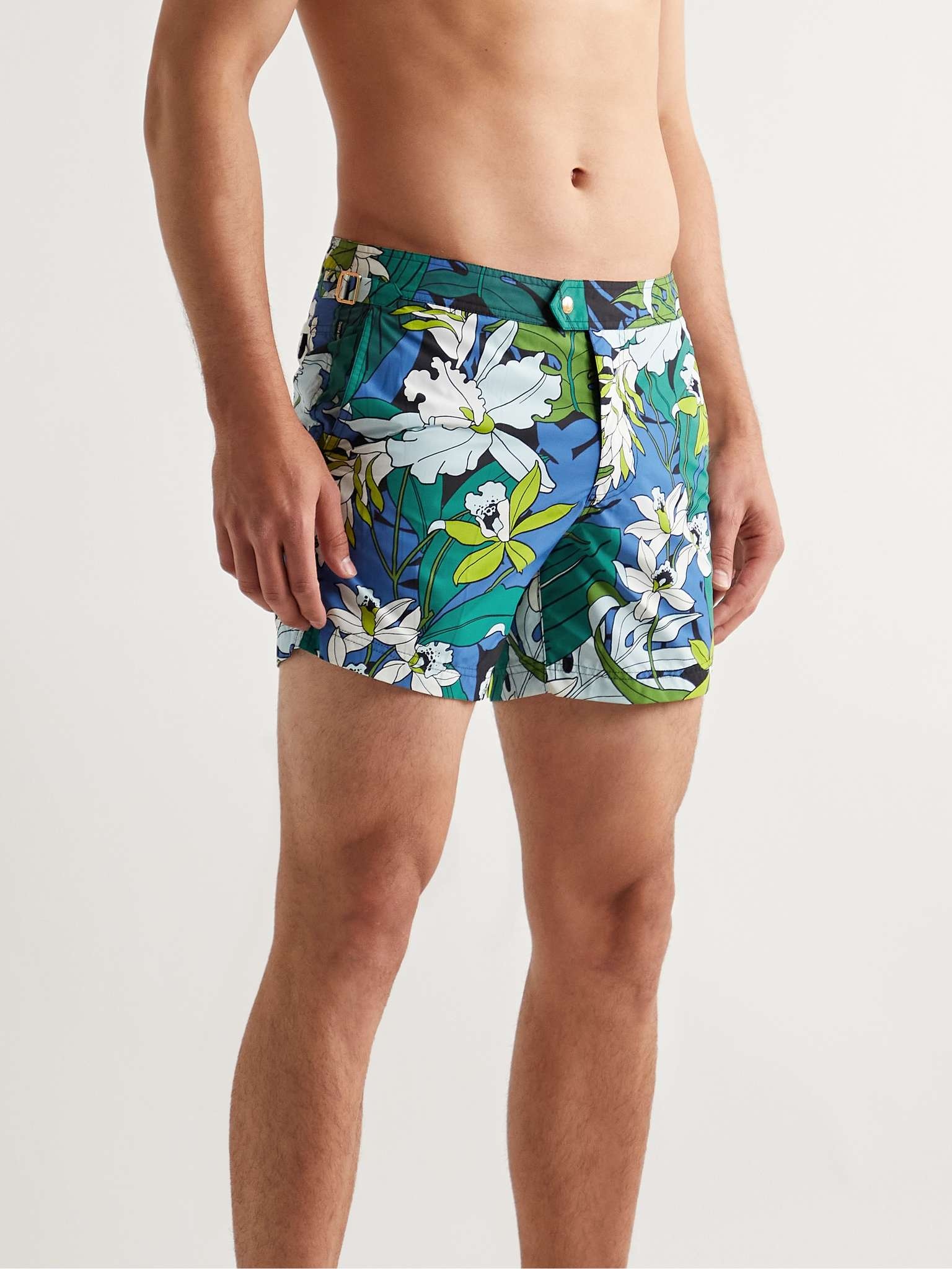 Mid-Length Floral-Print Swim Shorts - 2