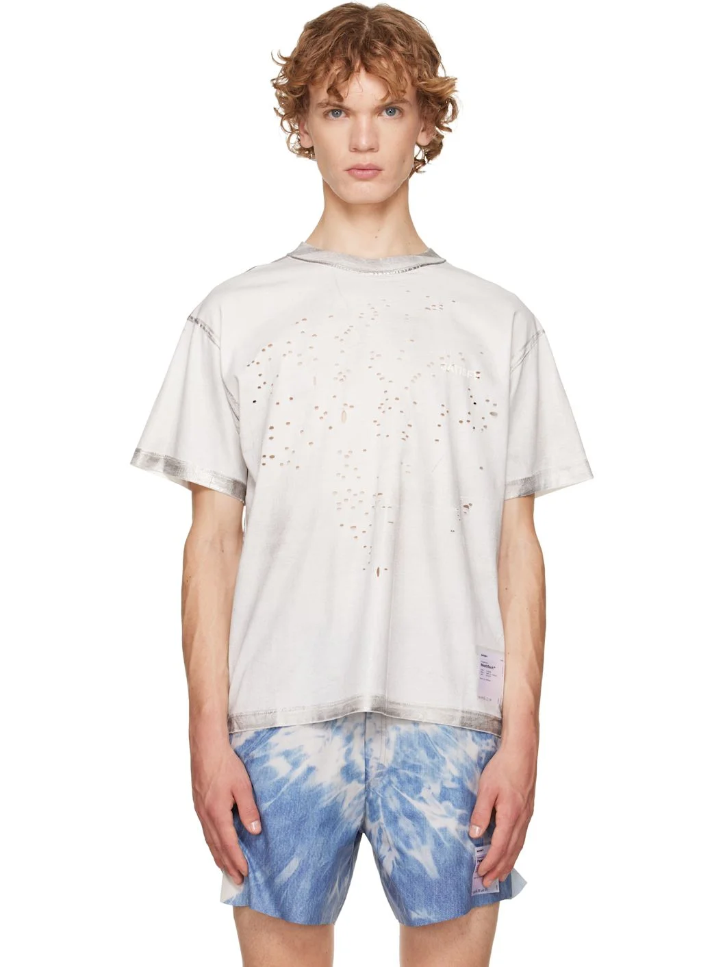 White & Silver MothTech Running T‑shirt - 1