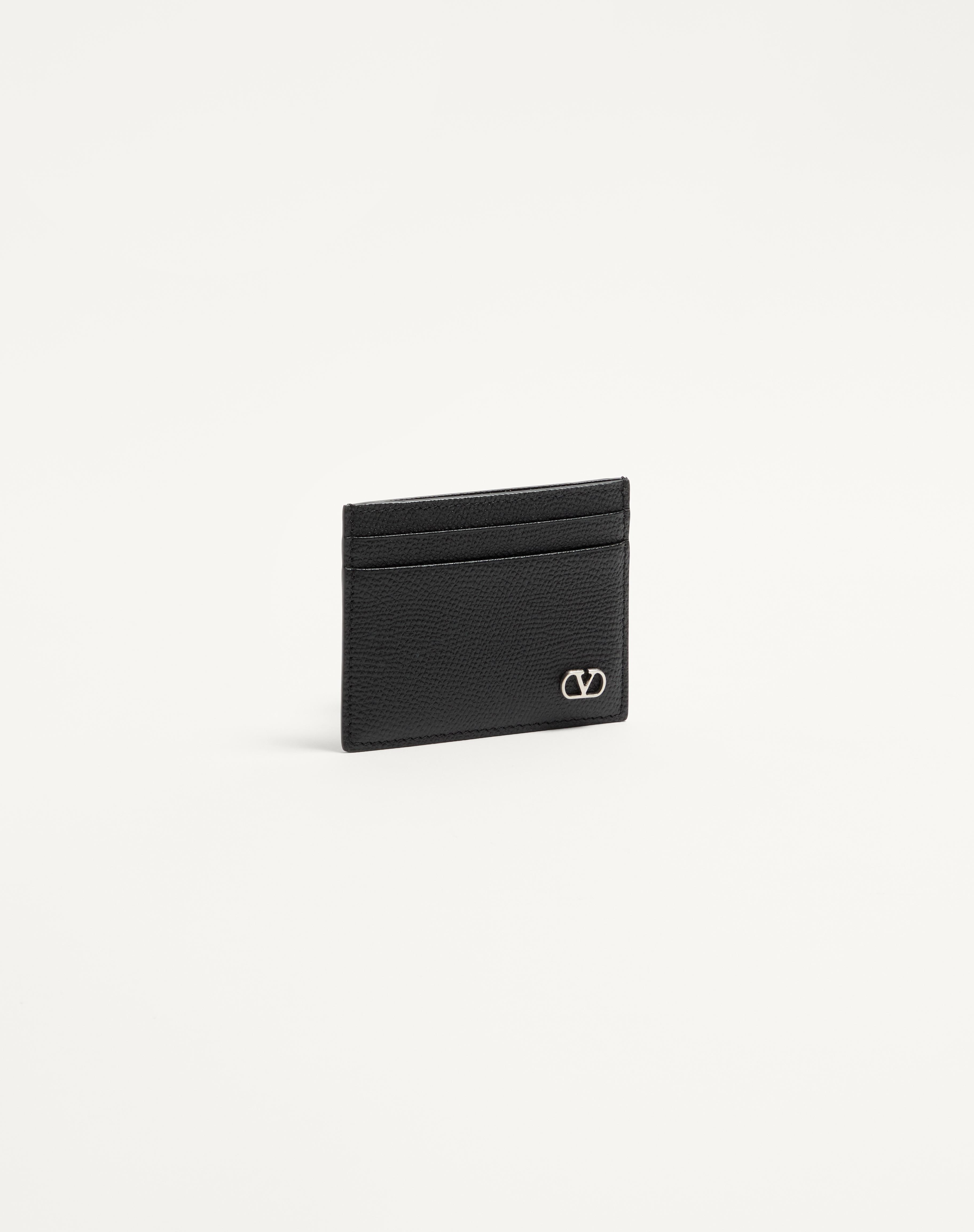 VALENTINO GARAVANI VLOGO SIGNATURE CARDHOLDER IN GRAINY CALFSKIN - 4
