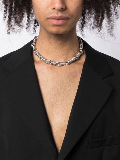 Raf Simons knot links chain necklace outlook