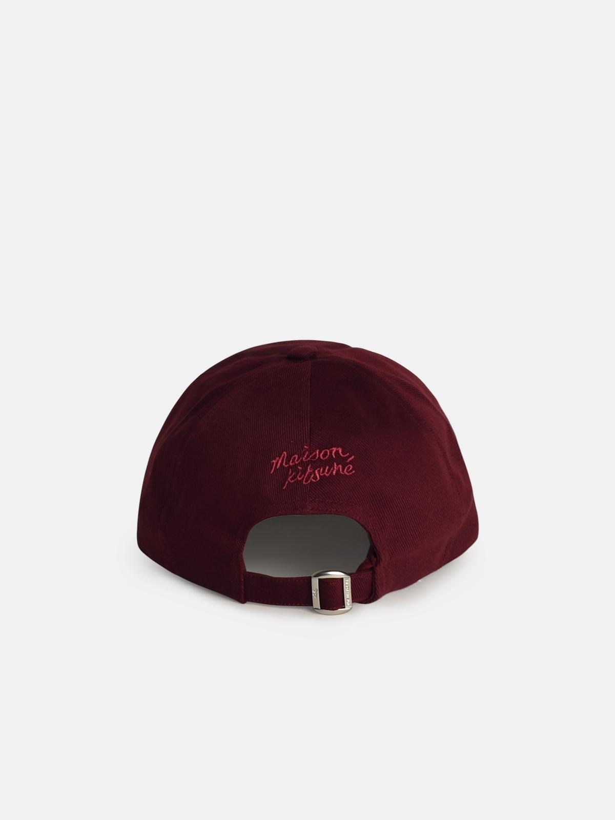 BOLD FOX' BURGUNDY COTTON CAP - 3