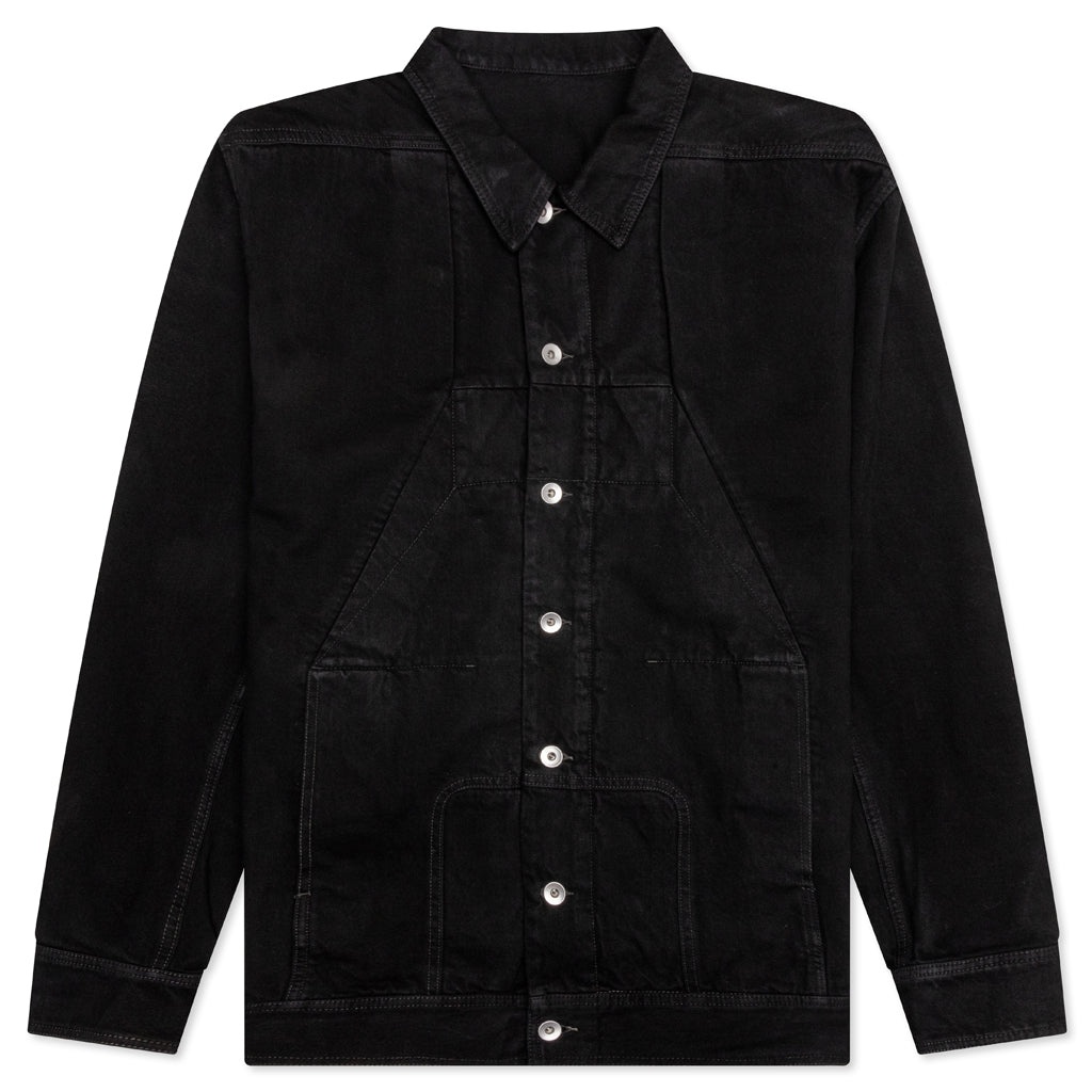 GIACCA IN DENIM SPHINX JUMBO WORKER JACKET - BLACK - 1